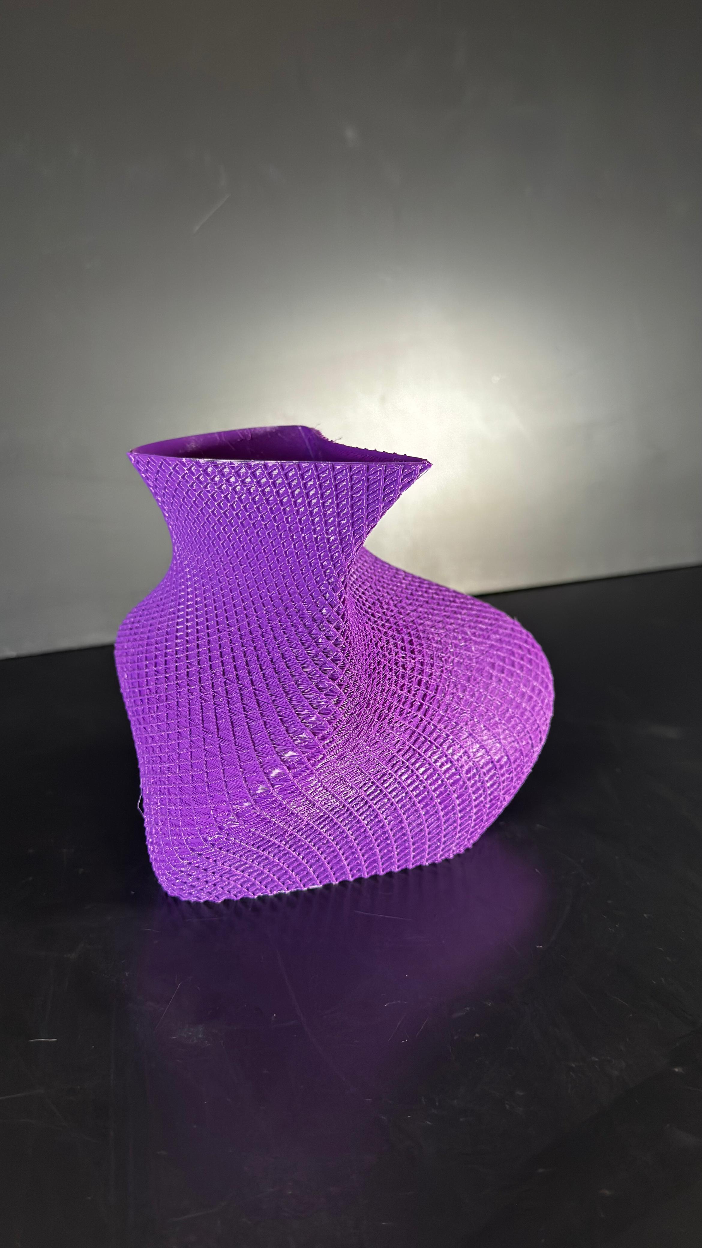 Jarrón espiral de forma orgánica. - Imagen 4