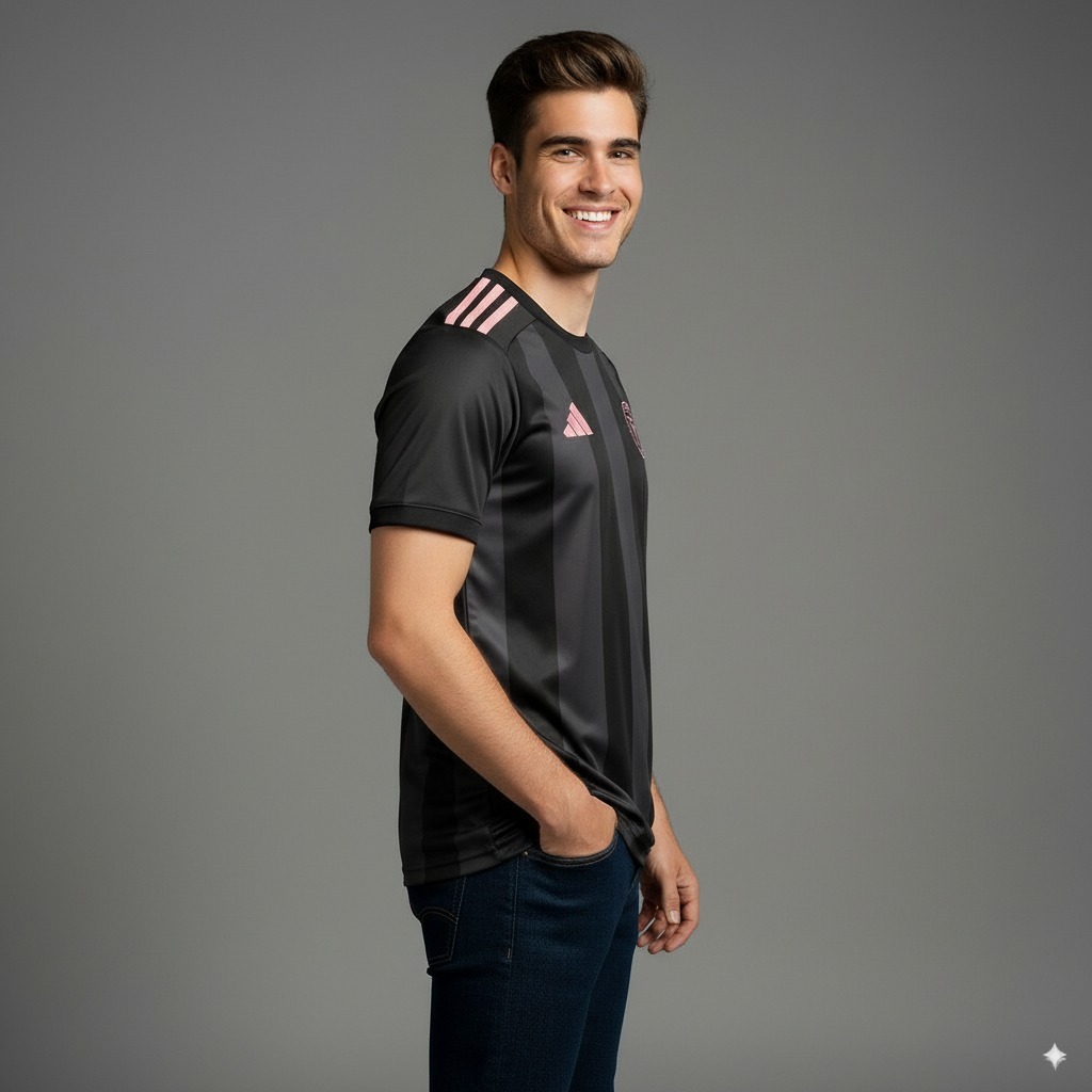 Adidas Men's Inter Miami Cf Messi Fan Jersey Black - Imagen 3