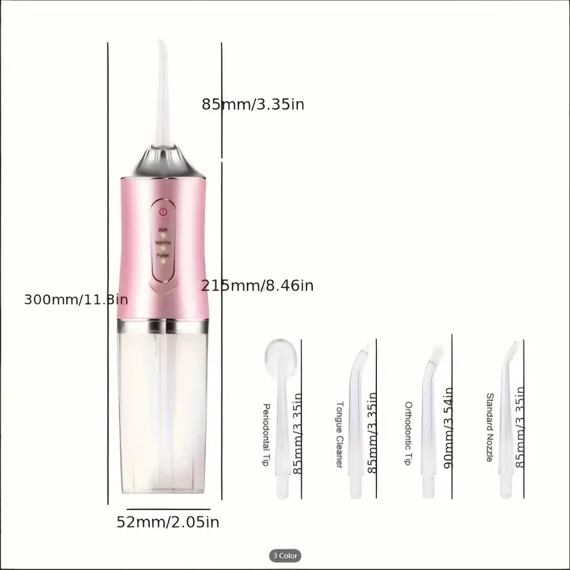 Irrigador Dental electrico portatil de 220ml recargable. - Imagen 2