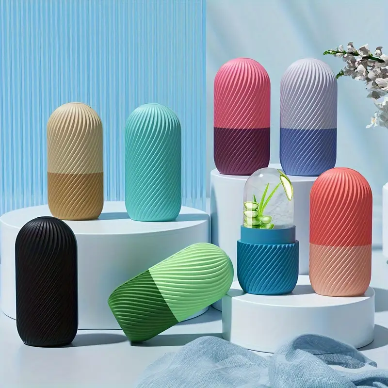 Rodillo facial de hielo de silicona reutilizable