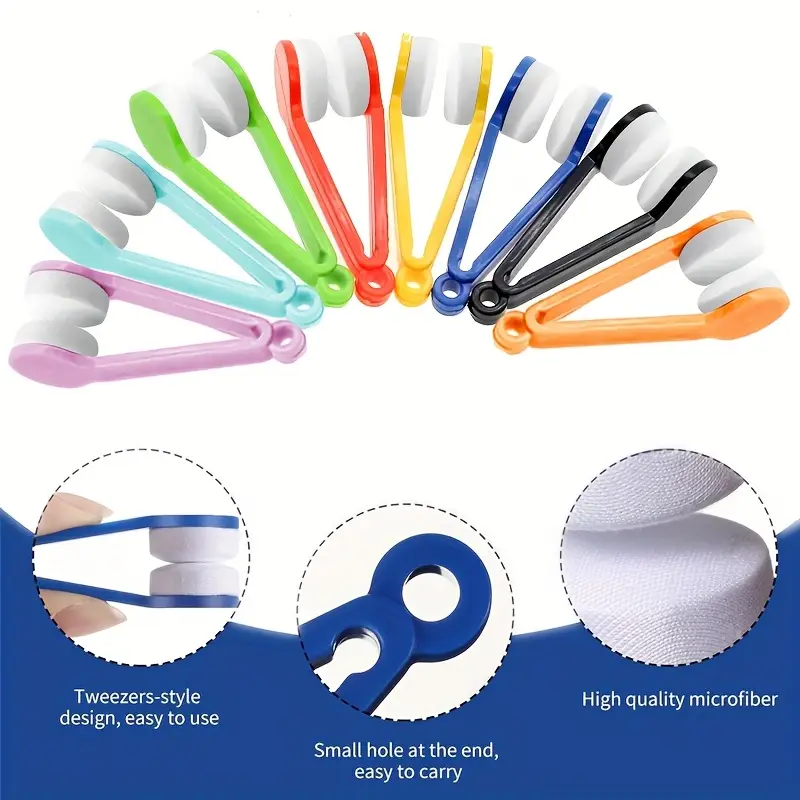 Kit de limpieza de gafas 5/8 piezas con paño de microfibra, cepillo y más - Imagen 4