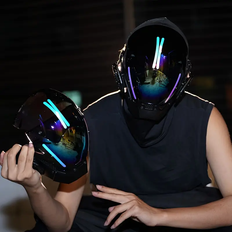 Set Máscara Mecha Punk Futurista con Balaclava