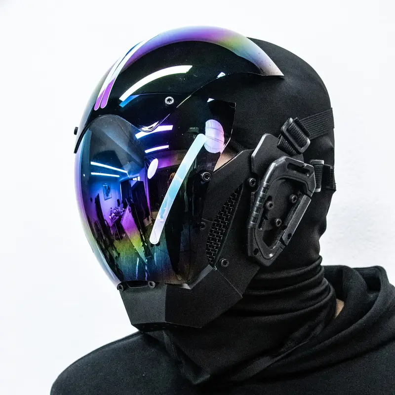 Set Máscara Mecha Punk Futurista con Balaclava - Imagen 2