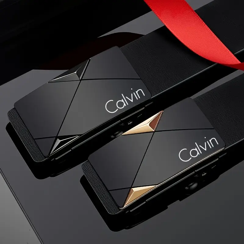 Cinturón Masculino Elegante en Cuero PU con Hebilla de Aleación