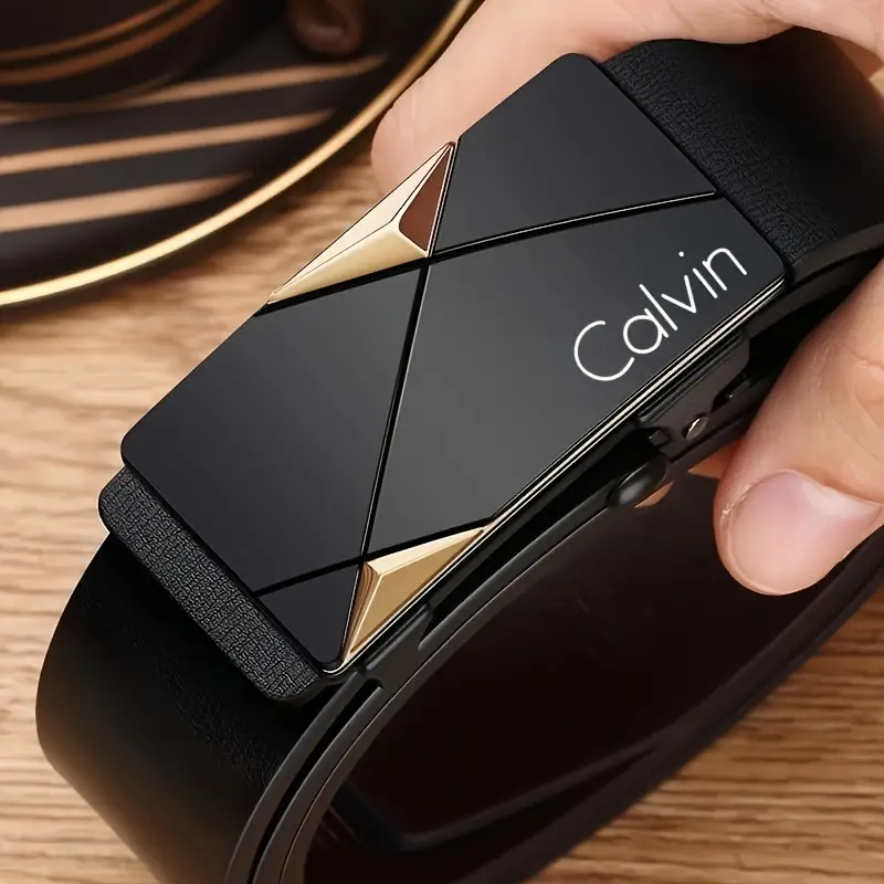 Cinturón Masculino Elegante en Cuero PU con Hebilla de Aleación - Imagen 4