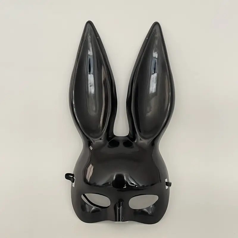 Máscara Glossy Bunny Mascarada – Black - Imagen 2