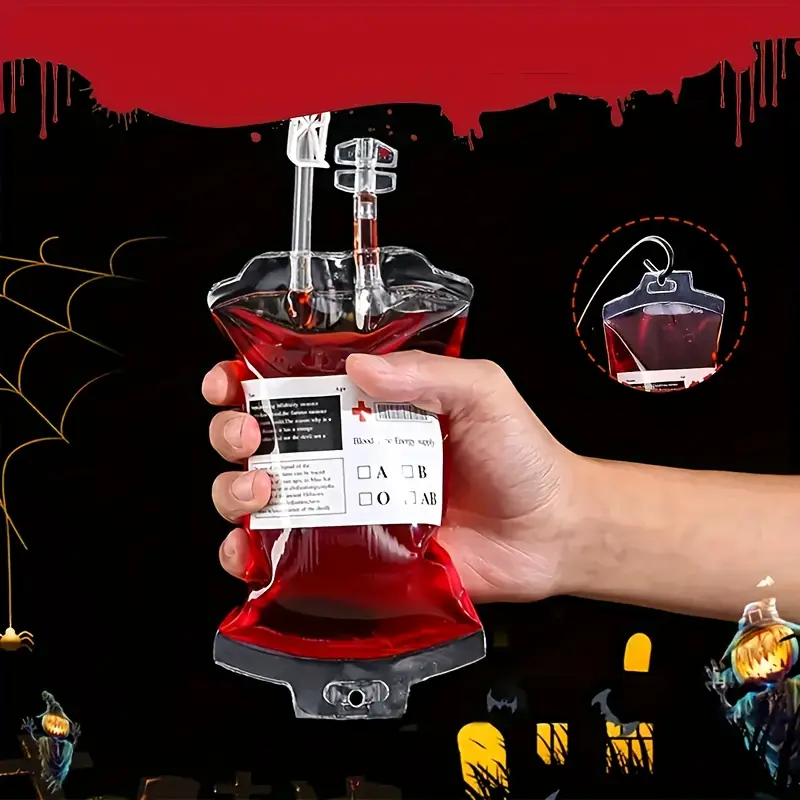 Bolsa de Sangre Falsa Reutilizable para Halloween y Cosplay - Imagen 3