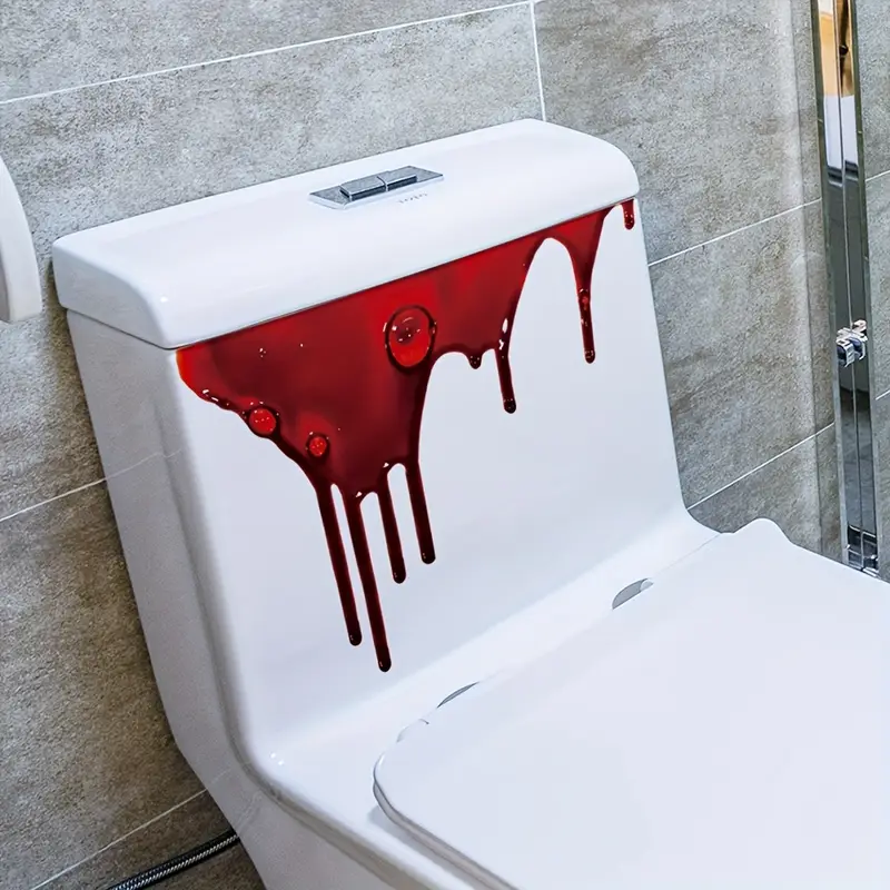 Adhesivo de Baño Sangre Falsa para Halloween – 30x30 cm