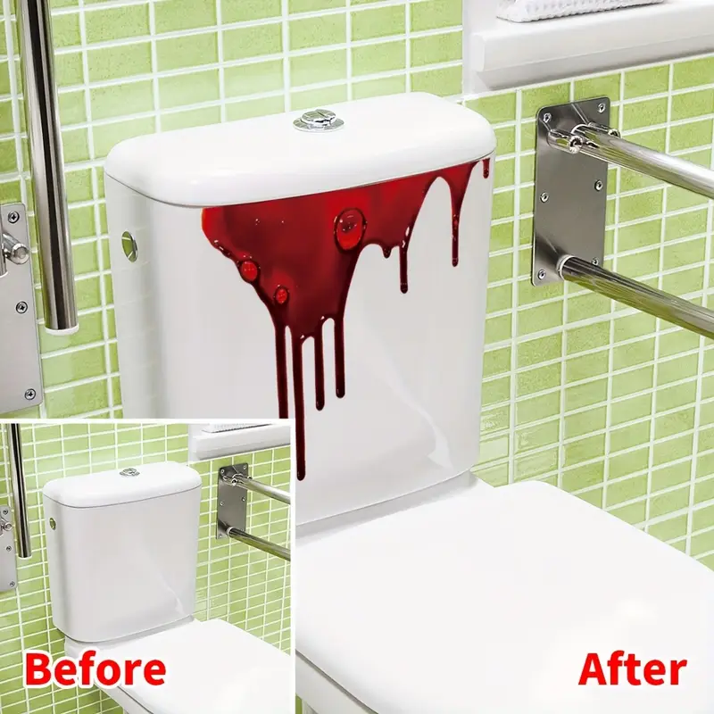 Adhesivo de Baño Sangre Falsa para Halloween – 30x30 cm - Imagen 2