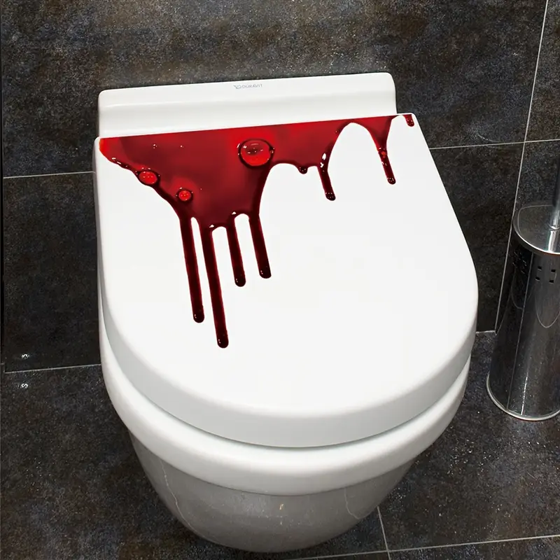 Adhesivo de Baño Sangre Falsa para Halloween – 30x30 cm - Imagen 3