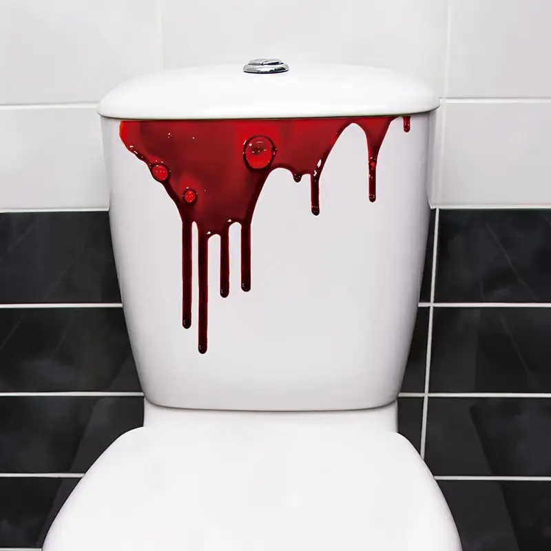 Adhesivo de Baño Sangre Falsa para Halloween – 30x30 cm - Imagen 4