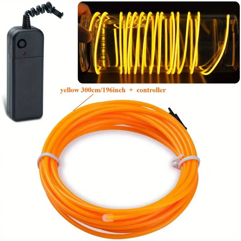 Tira EL LED 3m – Luces de Neón Decorativas. - Imagen 10